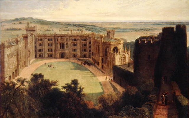 Arundel Castle from the Keep, 1823 (oil on canvas) van William Daniell