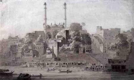 The Mosque at Benares van William Daniell