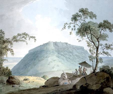South East View of Hill Fort of Bijaigaih, Bihar van William Daniell