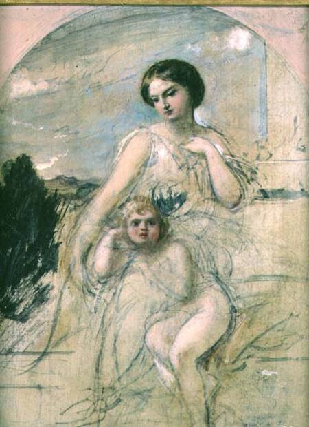 Mother and Child (board) van William Edward Frost