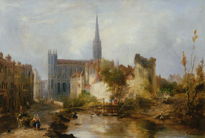 View of the Church of St. Peter, Caen van William Fowler