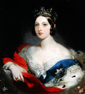 Queen Victoria, 1843 (oil on canvas) van William Fowler