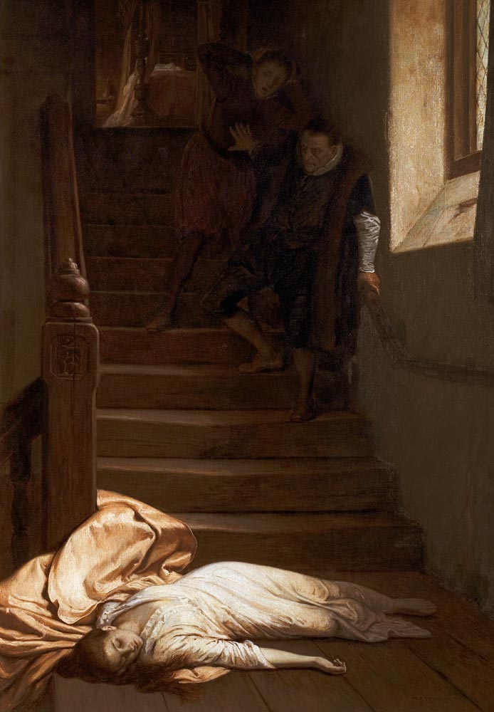The Death of Amy Robsart in 1560 van William Frederick Yeames