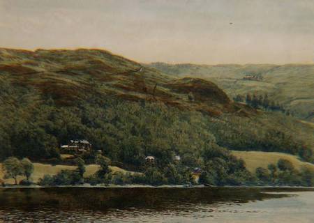 View of Brantwood, p.1881 (w/c, pencil and van William Gersham Collingwood