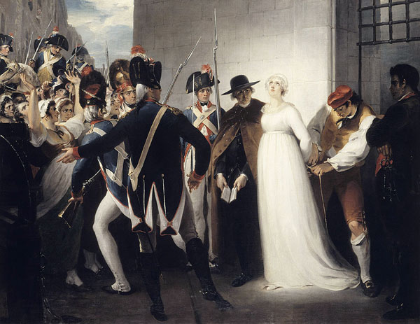 Marie Antoinette Being Taken to Her Execution on 16 October 1793 van William Hamilton