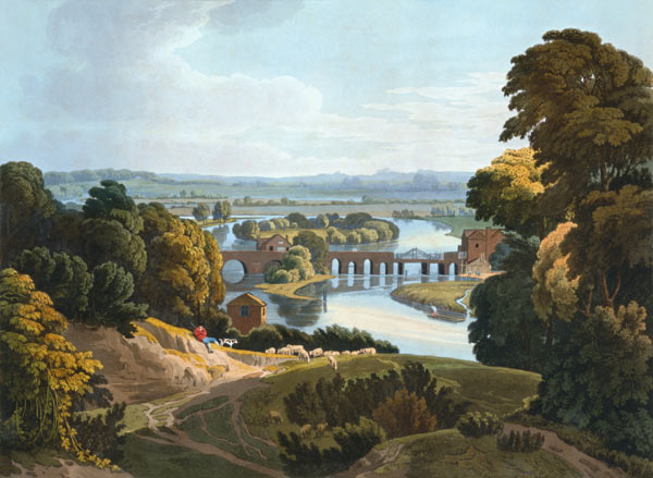 Caversham Bridge, near Reading van William Havell