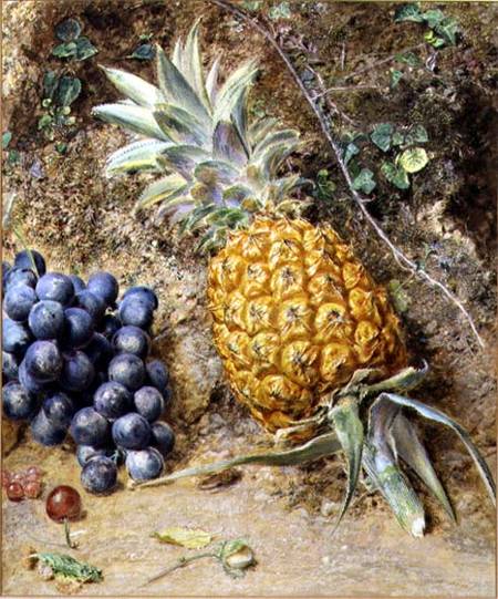 Grapes and a Pineapple van William Henry Hunt