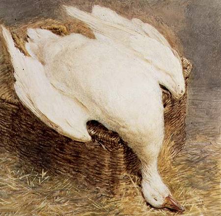 Still Life of a Dead Goose with a Basket van William Henry Hunt