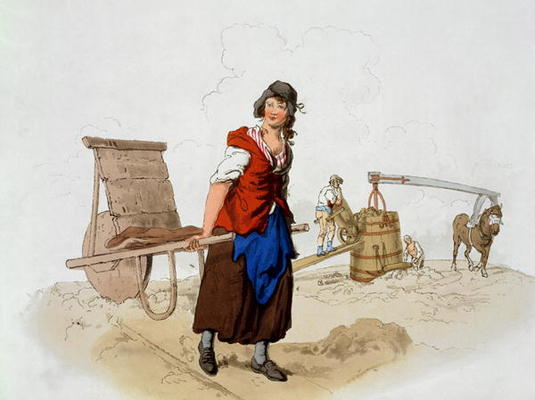 Brick Maker, from 'Costume of Great Britain', published by William Miller, 1805 (colour litho) van William Henry Pyne