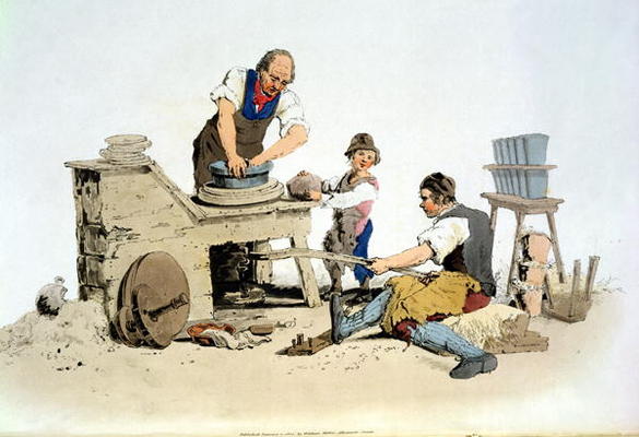 Potters, from 'Costume of Great Britain', published by William Miller, 1805 (colour litho) van William Henry Pyne