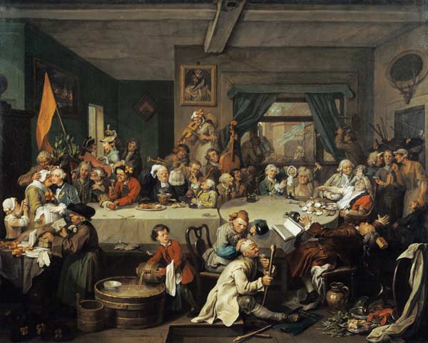 The Election I: An Election Entertainment van William Hogarth