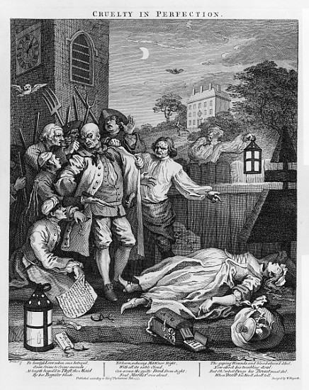Cruelty in Perfection, from \\The Four Stages of Cruelty\\\, 1751\\"" van William Hogarth
