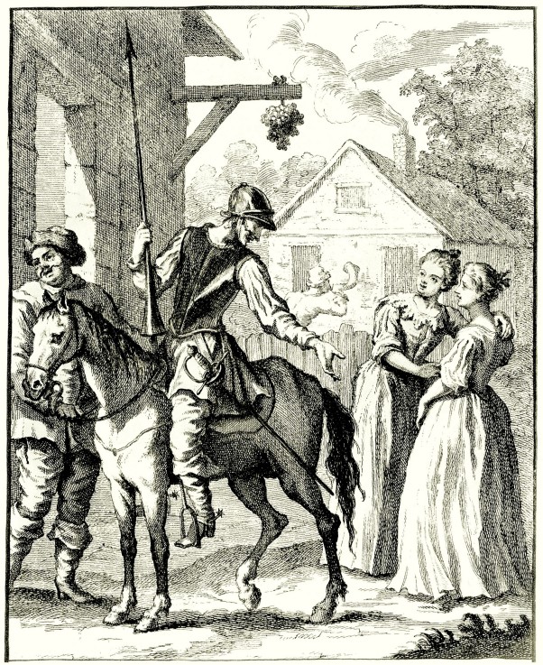 Illustration to the book "Don Quijote de la Mancha" by M. de Cervantes van William Hogarth