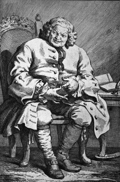 Simon Lord Lovat/ Etching/ Hogarth/ 1746 van William Hogarth