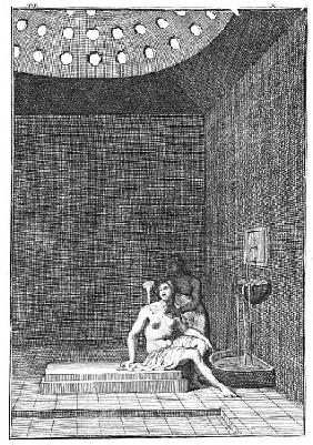 A Turkish Bath, illustration from Aubry de la Mottraye''s ''Travels through Europe, Asia and into pa