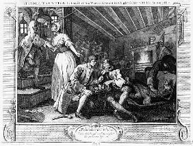 The Idle ''Prentice Betrayed by a Prostitute, plate IX of ''Industry and Idleness''