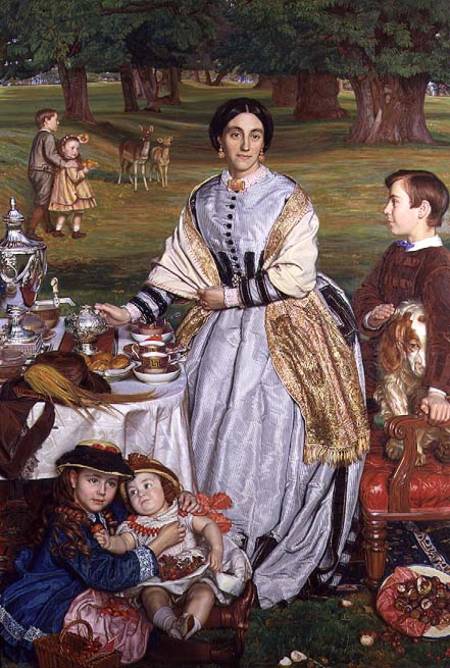 Lady Fairbairn with her Children van William Holman Hunt