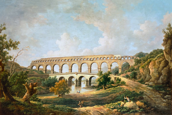 The Pont du Gard, Nimes van William Marlow