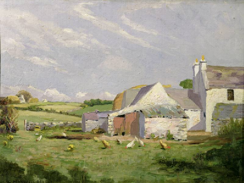 An Anglesey Farm (oil on canvas) van William Maxwell Reekie