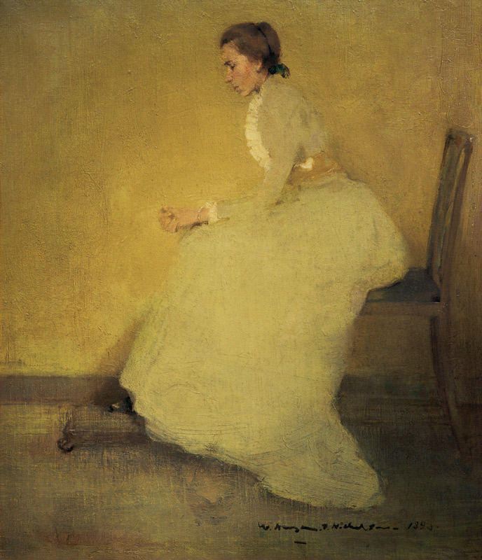 Woman in yellow van William Nicholson