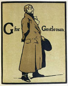 G is for Gentleman, illustration from An Alphabet, published by William Heinemann, 1898