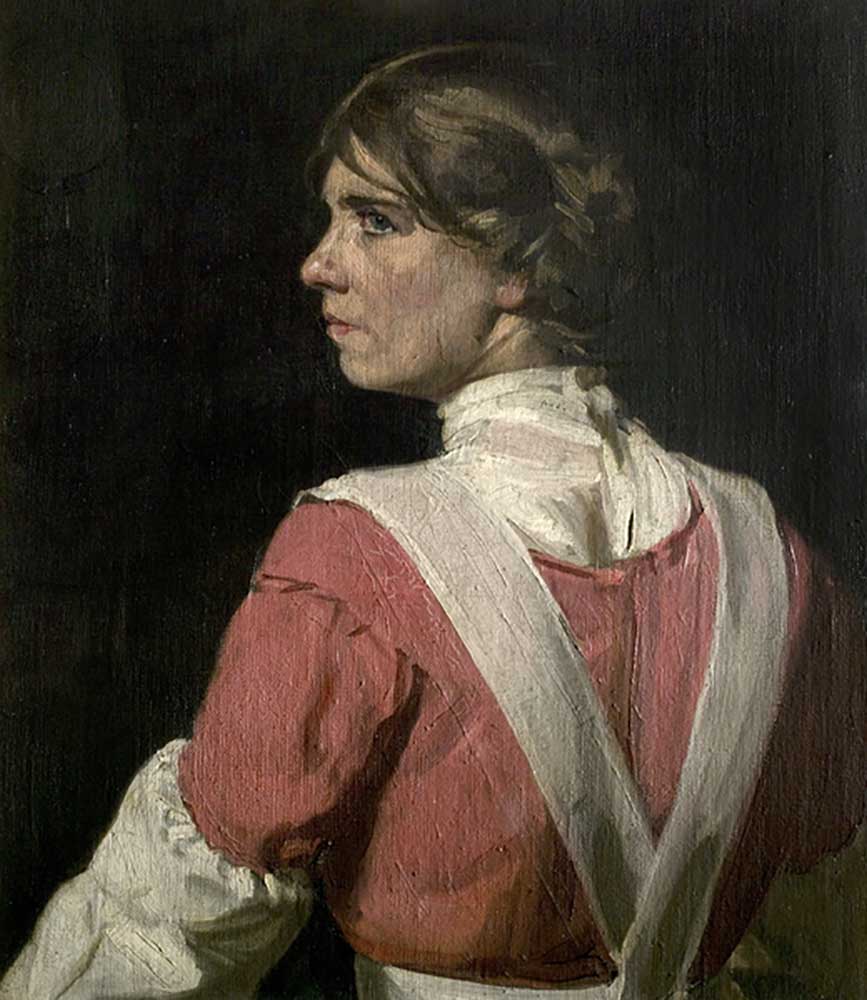Miss Wish Wynne in the Character of Janet Cannot for the Play The Great Adventurer, 1913 van William Nicholson