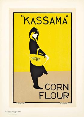 Reproduction of a poster advertising Kassama Corn Flour, 1895-1899
