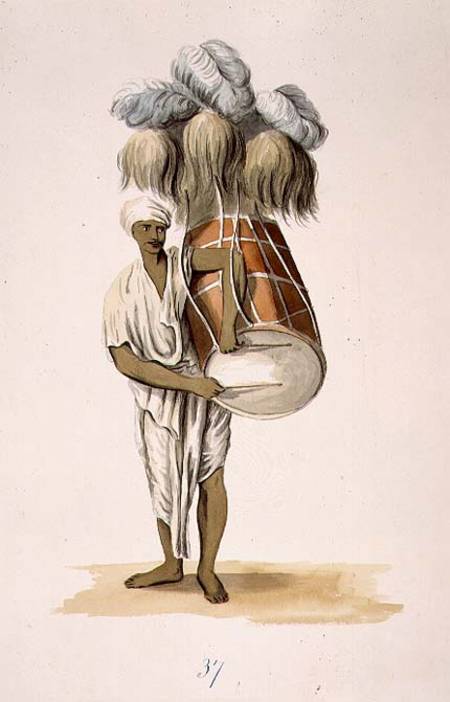 D'Hauk used at Marriages and Religious Ceremonies plate 37 from 'The Costume of Hindostan' by Franz van William Orme
