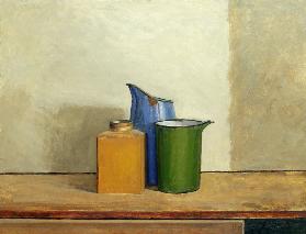 Three Tins Together (oil on board) 