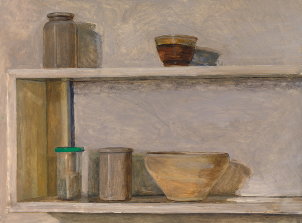 Two Shelves and Bowls van William  Packer