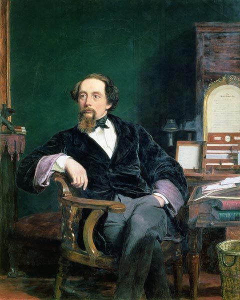 Portrait of Charles Dickens van William Powel Frith