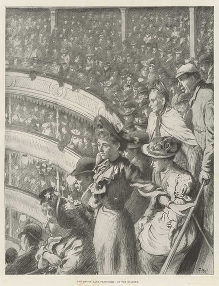 The Drury Lane Pantomime, in the Gallery van William Russell