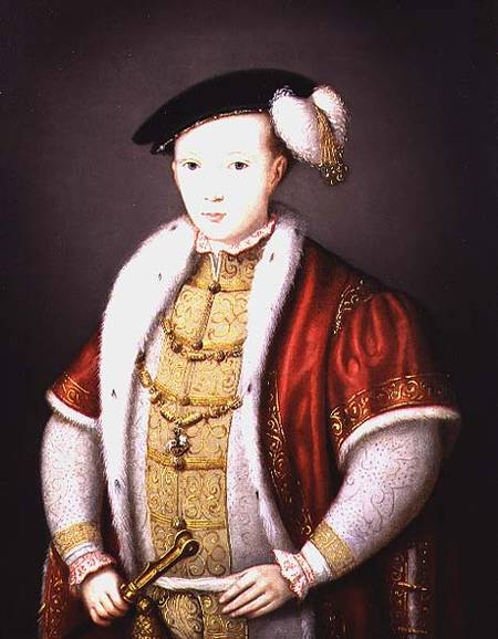 Edward VI with the chain of the Order of the Garter, after the portrait in the Collection of H.M. Qu van William Scrots