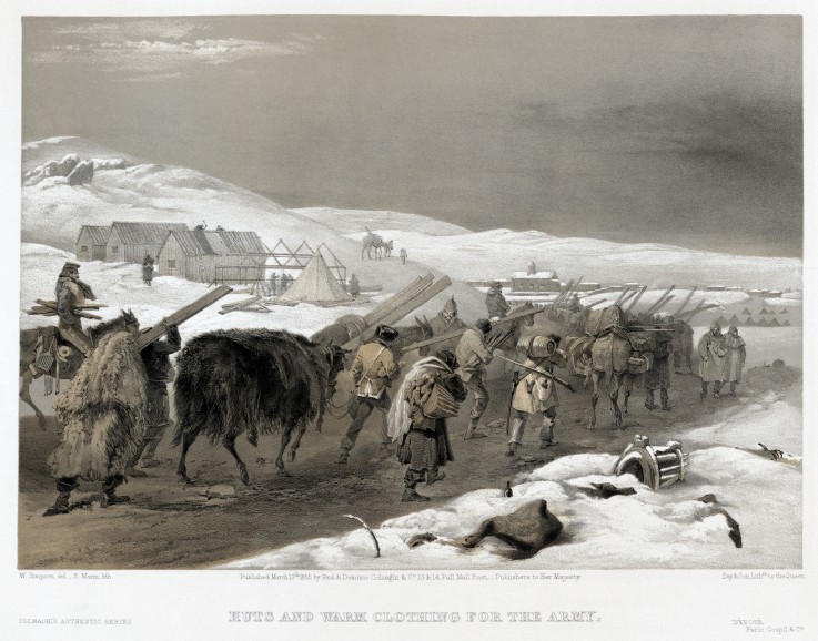 British troops on the road to Sevastopol van William Simpson