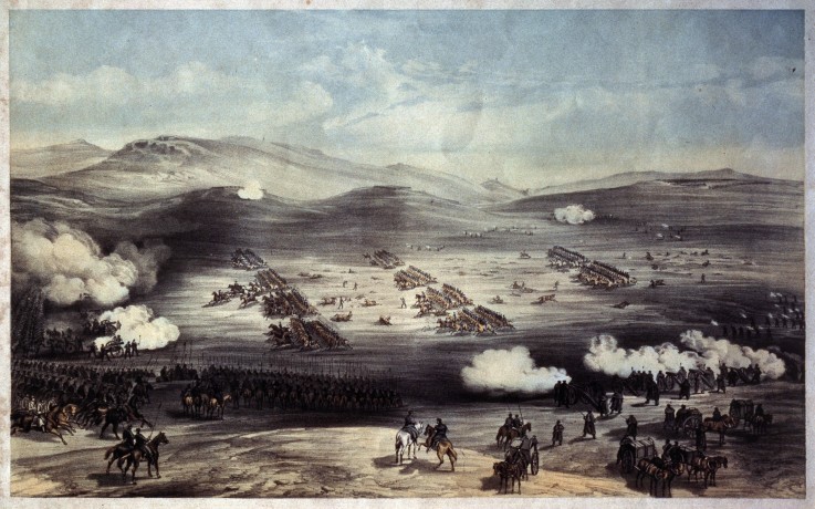 The Battle of Balaclava on October 25, 1854. The Charge of the Light Brigade van William Simpson