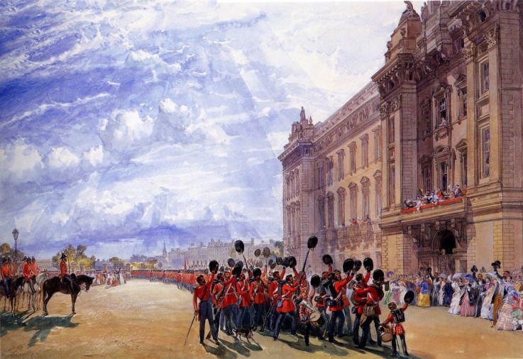 The Return of the Guards from the Crimea, July 1856 van William Simpson