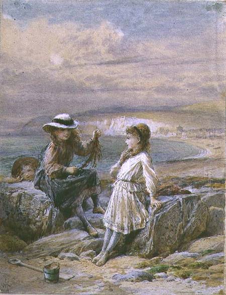 Two Girls and a Boy with Seaweed van William Stephen Coleman