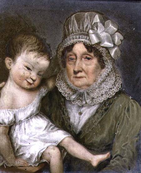 Mother of Agnes FitzHerbert with one of her grandchildren van William the Elder Corden