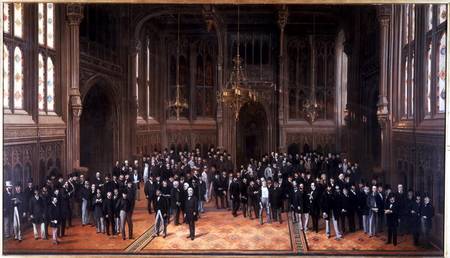 Members' Lobby, Houses of Parliament van William u. Henry Barraud