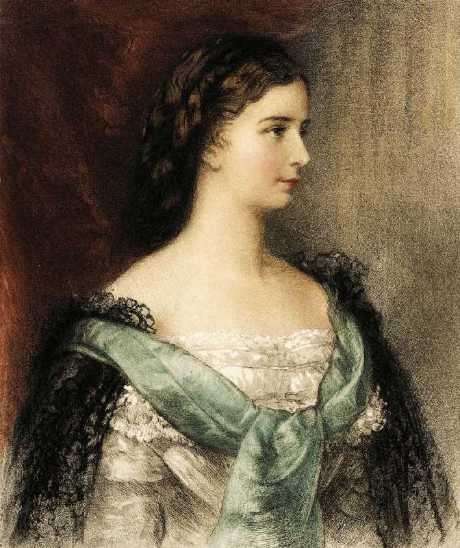Portrait der Kaiserin Elisabeth von Österreich van William Unger