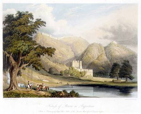 The Fortress of Bowrie in Rajpootana, drawn by Captain Charles Auber of the Quarter Master General's van William Westall