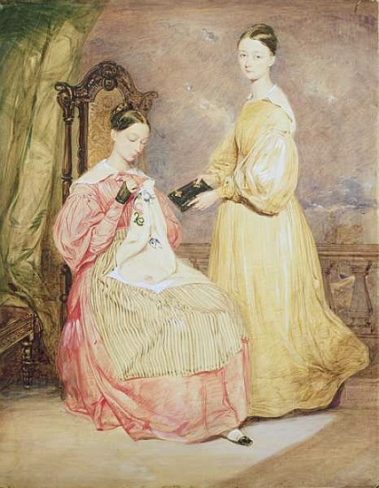 Portrait of Florence Nightingale (1820-1910) and her sister, Frances Partenope (d.1890) Lady Verney van William White