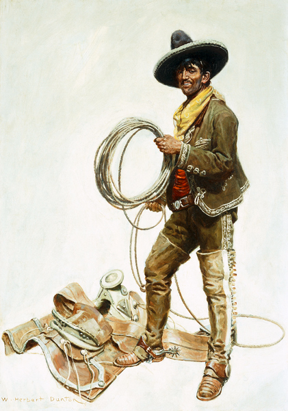 Mexikanischer Cowboy. van William Herbert Dunton