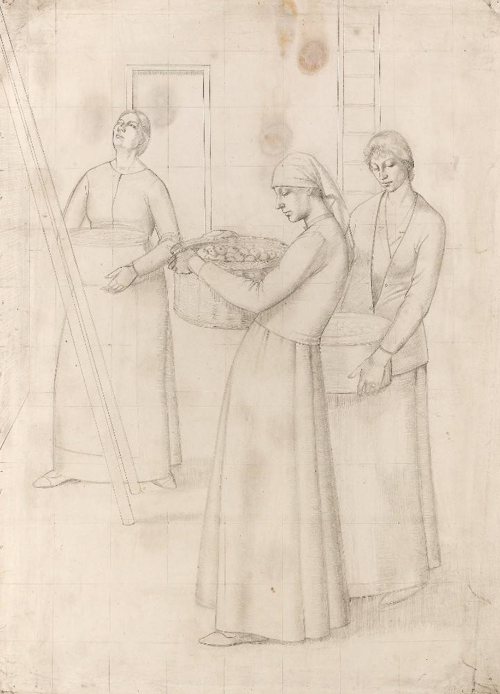 Study for Design for Wall Decoration van Winifred Knights
