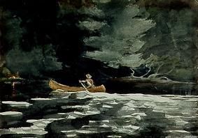 Im Kanu zurück zum Camp. van Winslow Homer