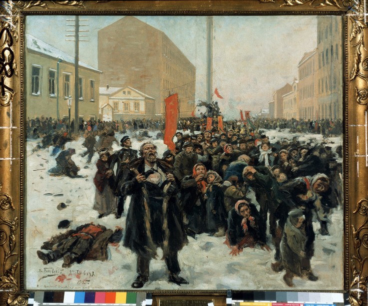 Bloody Sunday (22 January 1905) van Wladimir Jegorowitsch Makowski