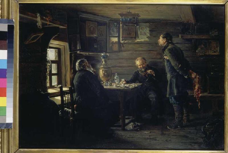 In einem russischen Dorfgasthaus. van Wladimir Jegorowitsch Makowski