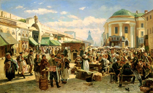 The Town Fair van Wladimir Jegorowitsch Makowski