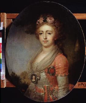 Portrait of Grand Duchess Alexandra Pavlovna (1783-1801), Daughter of Emperor Paul I