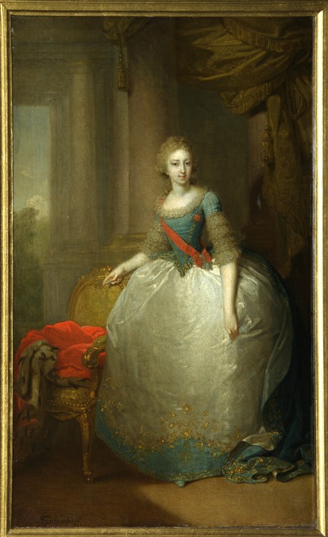 Grand Duchess Elena Pavlovna of Russia (1784-1803) van Wladimir Lukitsch Borowikowski